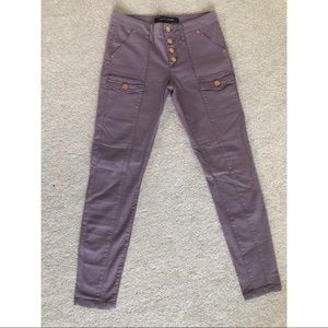 AshleyMason 27 Mauve lavender pants Bronze buttons